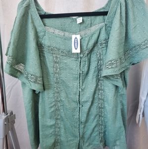 Old Navy Green Blouse